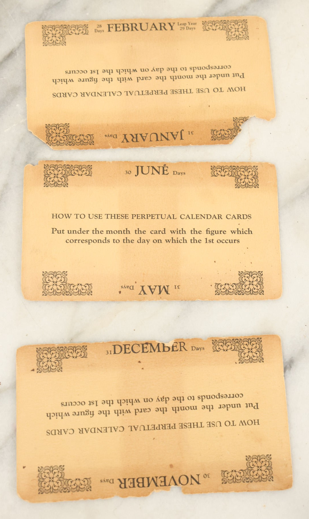 Lot 088 - Antique Perpetual Calendar Advertisement For William A. Doe Company, Boston Massachusetts, With Paper Inserts