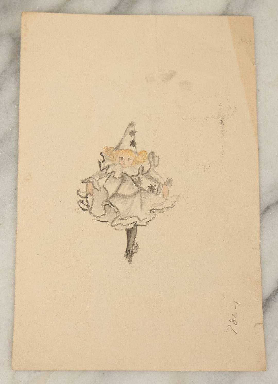 Lot 089 - Grouping Of Twelve Antique Hand Drawn Hand Painted Watercolor Costume Ideas Including Army, Navy, Statue Of Liberty, Luna Moth, And Others