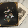 Lot 091 - Antique Portfolio With Mother Of Pearl Accents On Cover Containing 13 Antique Engravings Of Beautiful Women In Various Scenes