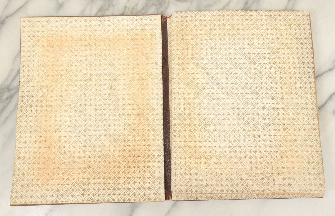 Lot 091 - Antique Portfolio With Mother Of Pearl Accents On Cover Containing 13 Antique Engravings Of Beautiful Women In Various Scenes