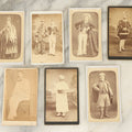 Lot 093 - Grouping Of Seven Antique Carte De Visite C.D.V. Photographs Of Men In Elaborate Costumes, Likely Stage Actors, Including Photos By C. Clemente, Possible French Origin