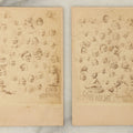 Lot 095 - Pair Of Antique Illustrated Carte De Visite C.D.V. Album Filler Cards With Babies, "Good Night" And "Good Morning," After Joshua Smith, Circa 1880