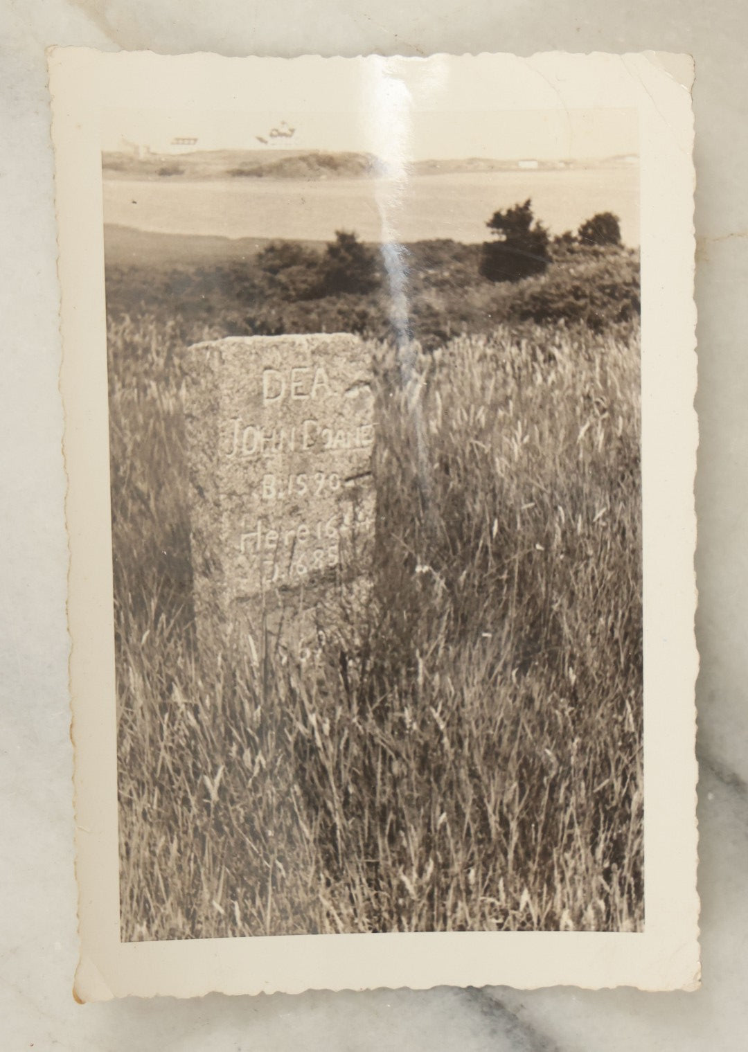 Lot 106 - Single Vintage Snapshot Photograph Of John Doane, Born 1590, Died 1685, Plymouth Colonist