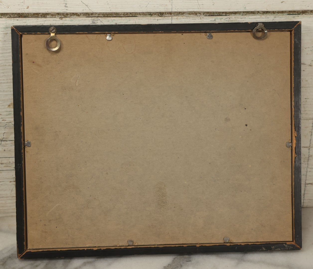 Lot 109 - Antique 8" x 10" Photograph In Frame Of A Soldier's Funeral With Navy Men Standing To Either Side Of Casket, With Photograph Of The Deceased, Circa World War 2 Era