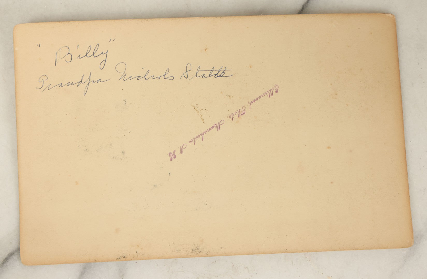 Lot 114 - Grouping Of Four Large Sized Cabinet Card Photographs Of Billy The Horse And His Handler, Ellinwood Photo, Manchester, New Hampshire