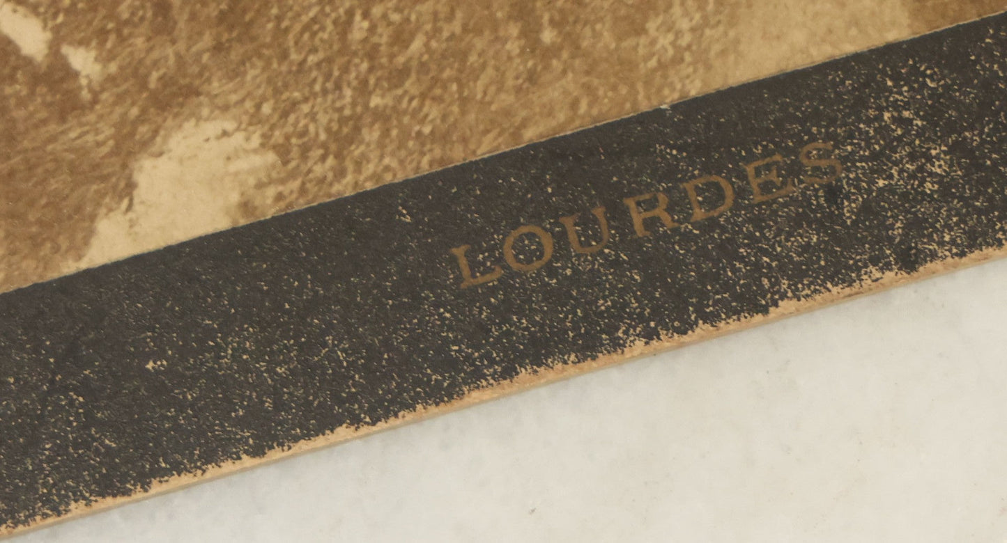 Lot 116 - Antique Boarded Photograph Of The Sanctuary Of Our Lady Of Lourdes, France, Marking The Site Of The 19th Century Marian Apparitions