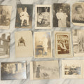 Lot 117 - Grouping Of Thirteen Antique Real Photo Postcards R.P.P.C. Including Man Fishing, Woman With Sled Pram, And Others
