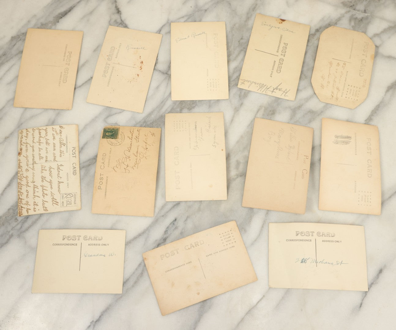 Lot 117 - Grouping Of Thirteen Antique Real Photo Postcards R.P.P.C. Including Man Fishing, Woman With Sled Pram, And Others