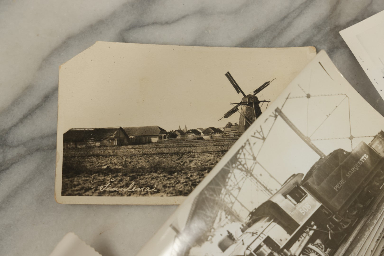 Lot 119 - Grouping Of 15+ Vintage Snapshot Photographs, Mostly Of Railroads, Trains, Locomotives, And Servicemen, Circa 1940 - 1970