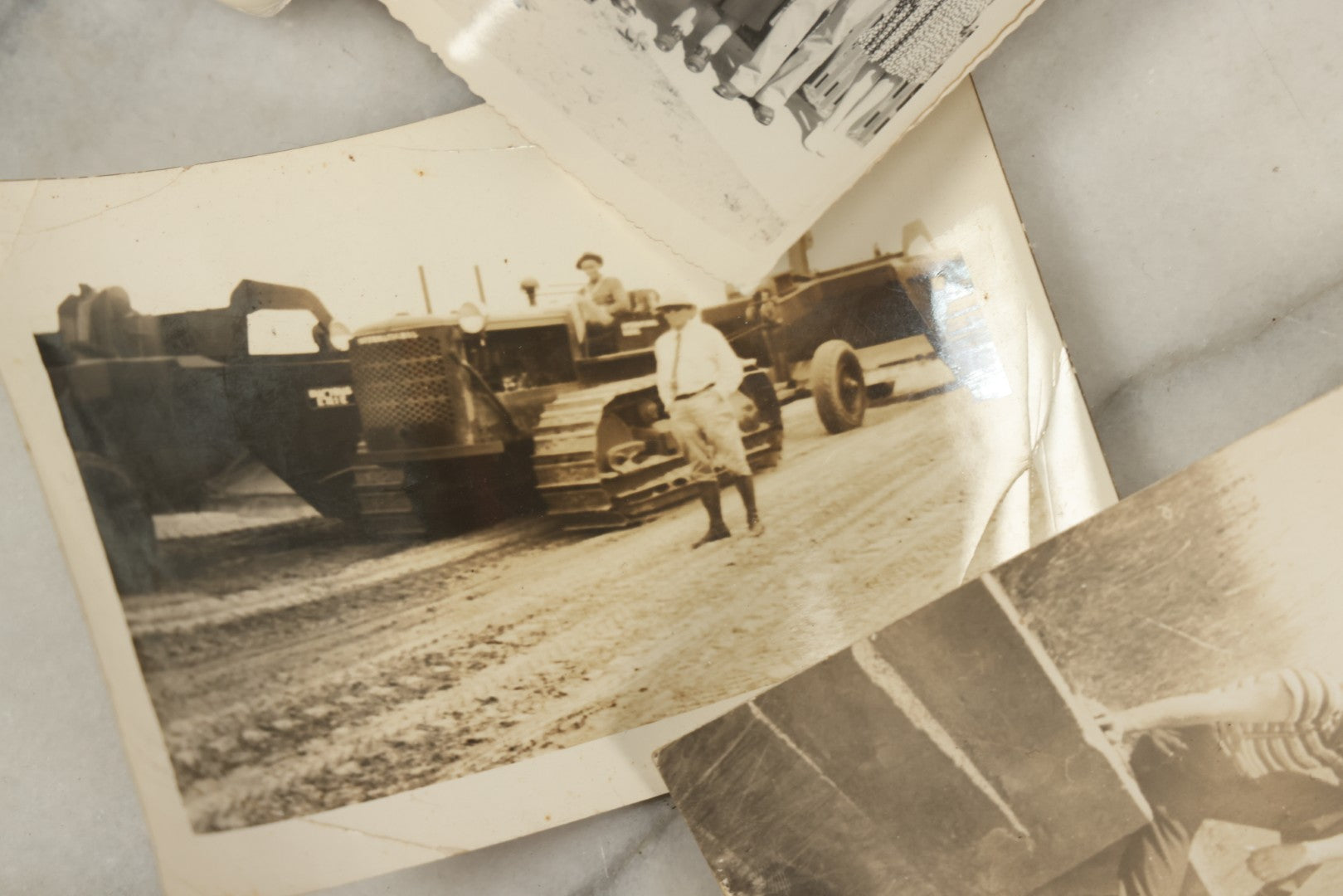 Lot 119 - Grouping Of 15+ Vintage Snapshot Photographs, Mostly Of Railroads, Trains, Locomotives, And Servicemen, Circa 1940 - 1970