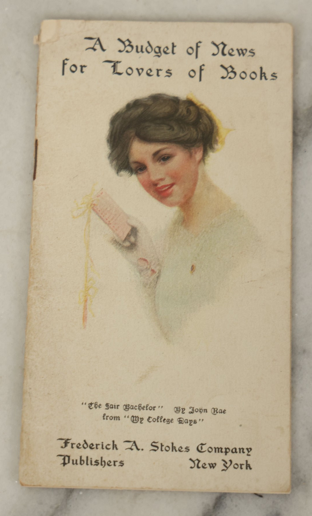 Lot 120 - Grouping Of Six Pieces Of Vintage And Antique Ephemera Including Wooden Postcards, Fair Skies Booklet, Advertising Calendar, And More