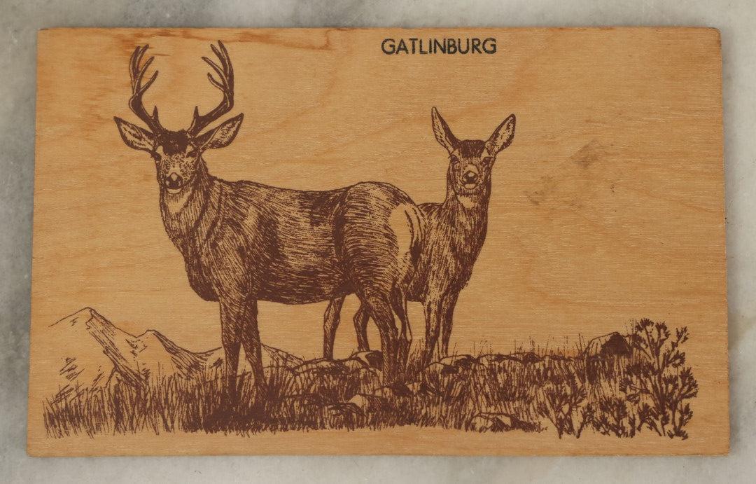 Lot 120 - Grouping Of Six Pieces Of Vintage And Antique Ephemera Including Wooden Postcards, Fair Skies Booklet, Advertising Calendar, And More