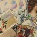 Lot 121 - Grouping Of 15+ Vintage And Antique Postcards, Mostly Holiday And Christmas, Including Santa Card, Card With Whirling Logs, Others