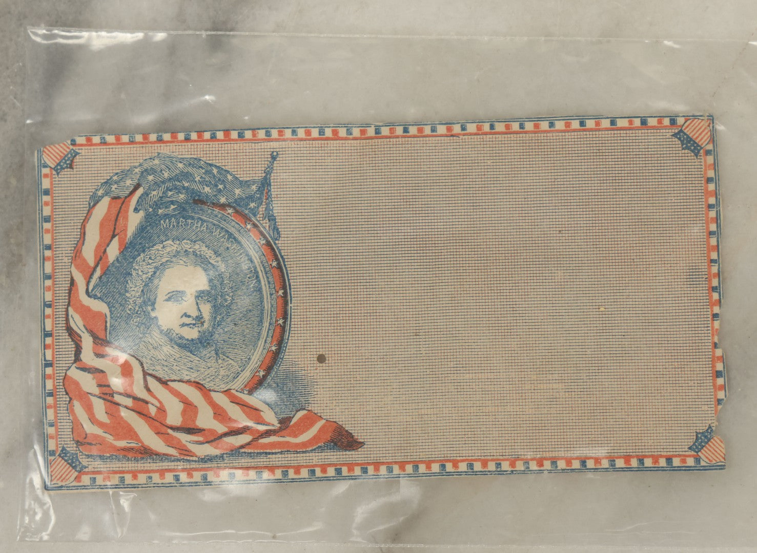 Lot 123 - Grouping Of Six Pieces Of George And Martha Washington Ephemera Including Carte De Visite C.D.V. Album Filler Cards, Postcard, Washington Bicentennial Booklet, And More