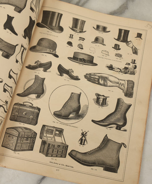 Lot 124 - "Specimens Of Electropype Cuts, Ornamental Designs, Etc." Antique Catalogue From Golding And Co., Boston, Massachusetts, Profusely Illustrated With Various Designs