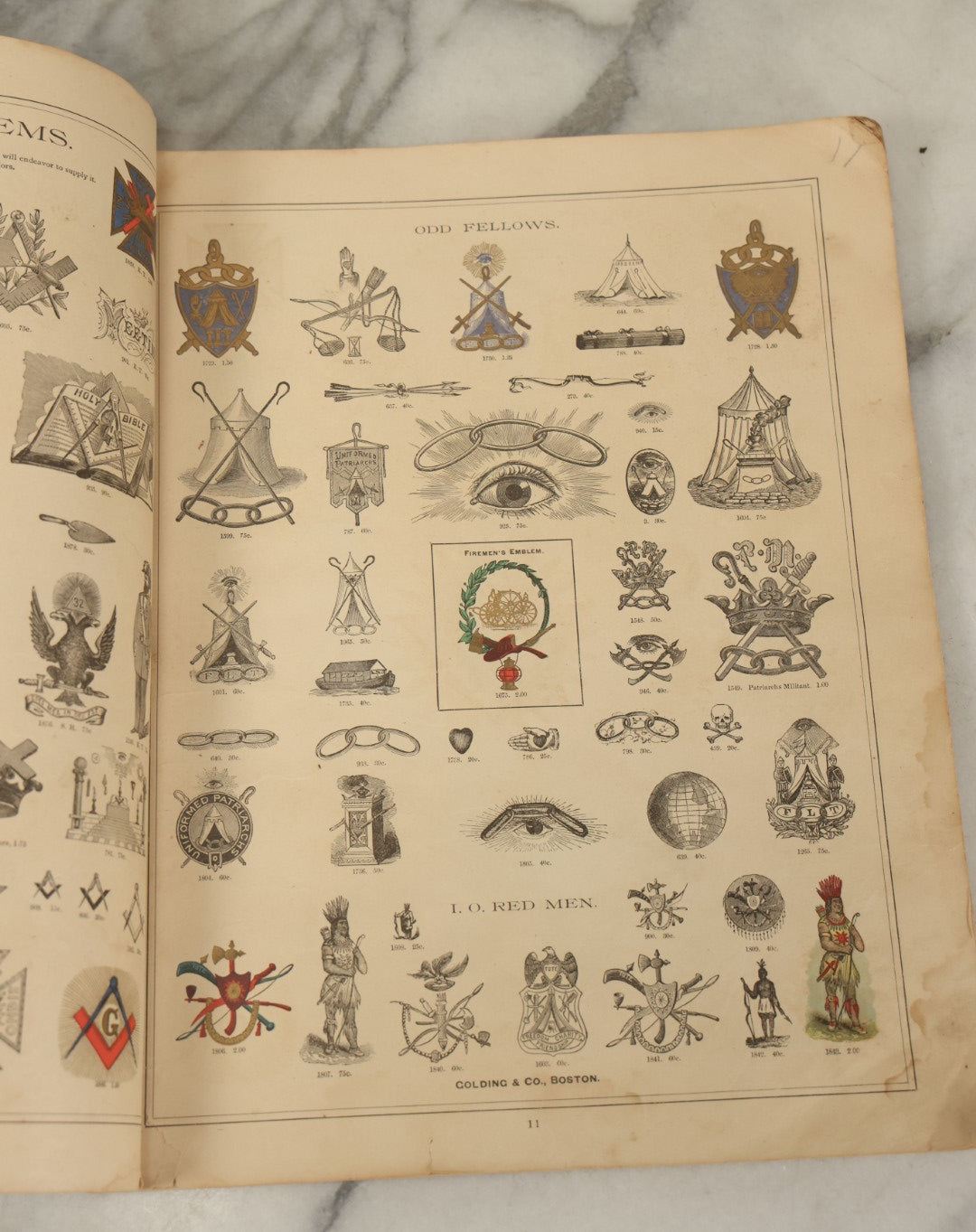 Lot 124 - "Specimens Of Electropype Cuts, Ornamental Designs, Etc." Antique Catalogue From Golding And Co., Boston, Massachusetts, Profusely Illustrated With Various Designs