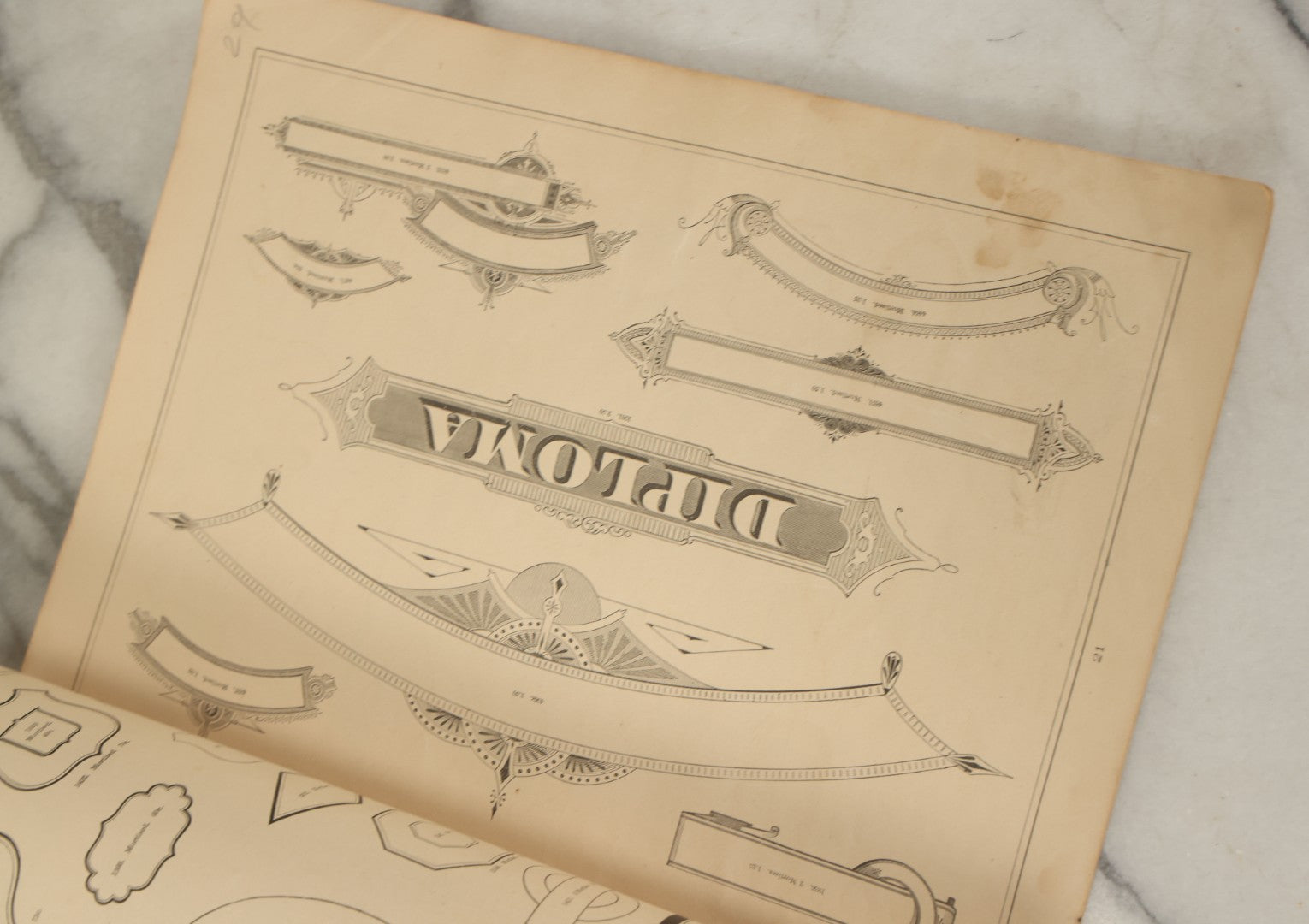 Lot 124 - "Specimens Of Electropype Cuts, Ornamental Designs, Etc." Antique Catalogue From Golding And Co., Boston, Massachusetts, Profusely Illustrated With Various Designs