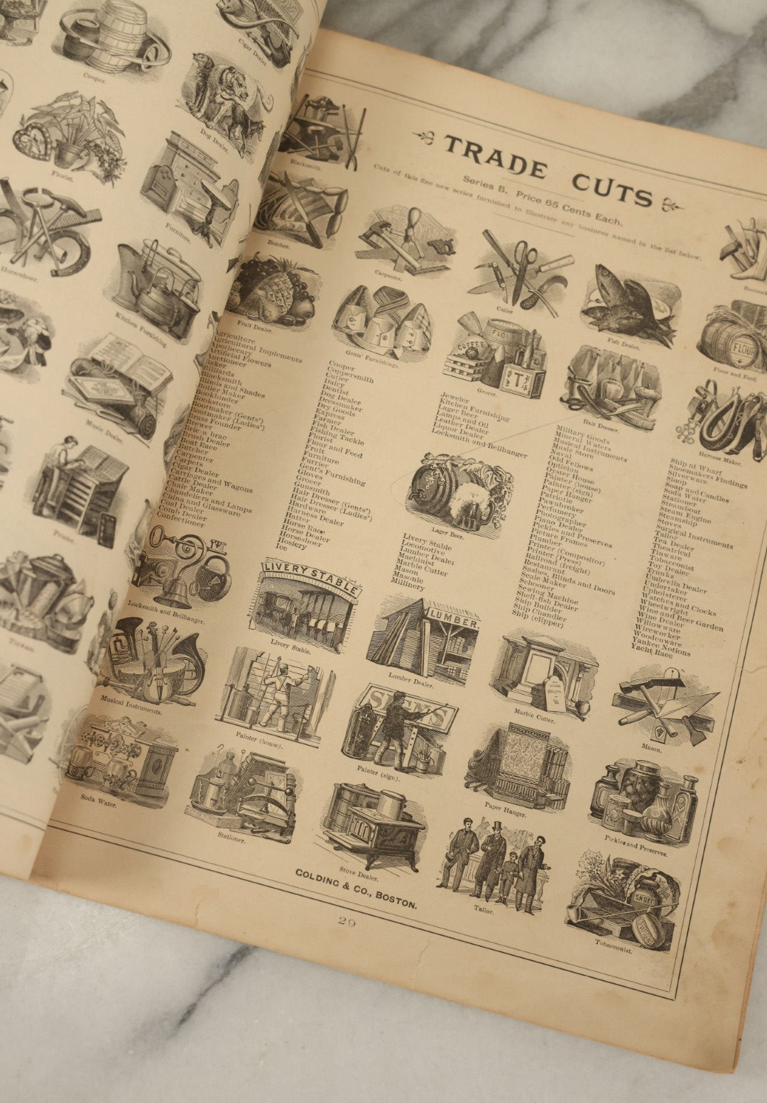 Lot 124 - "Specimens Of Electropype Cuts, Ornamental Designs, Etc." Antique Catalogue From Golding And Co., Boston, Massachusetts, Profusely Illustrated With Various Designs