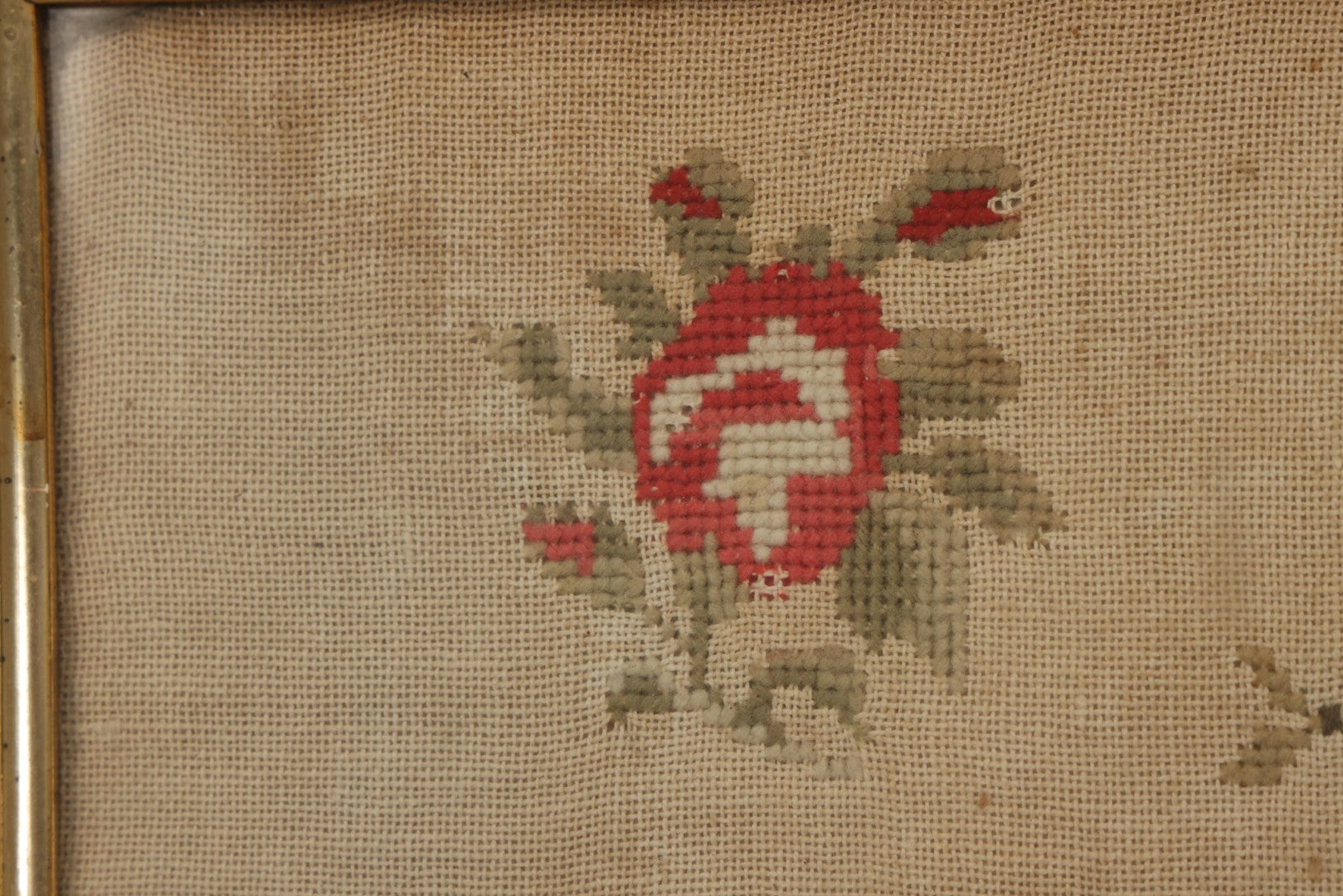 Lot 001 - Antique Mid-19th Century Needlepoint Sampler Of A Girl In A Country Setting, Signed Sarah Sykes (Pictured In Lot 002), 1846, 19-1/2" x 20"