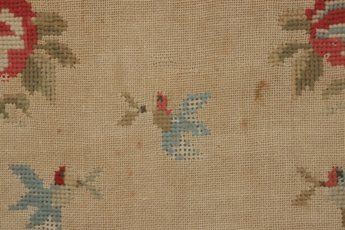 Lot 001 - Antique Mid-19th Century Needlepoint Sampler Of A Girl In A Country Setting, Signed Sarah Sykes (Pictured In Lot 002), 1846, 19-1/2" x 20"