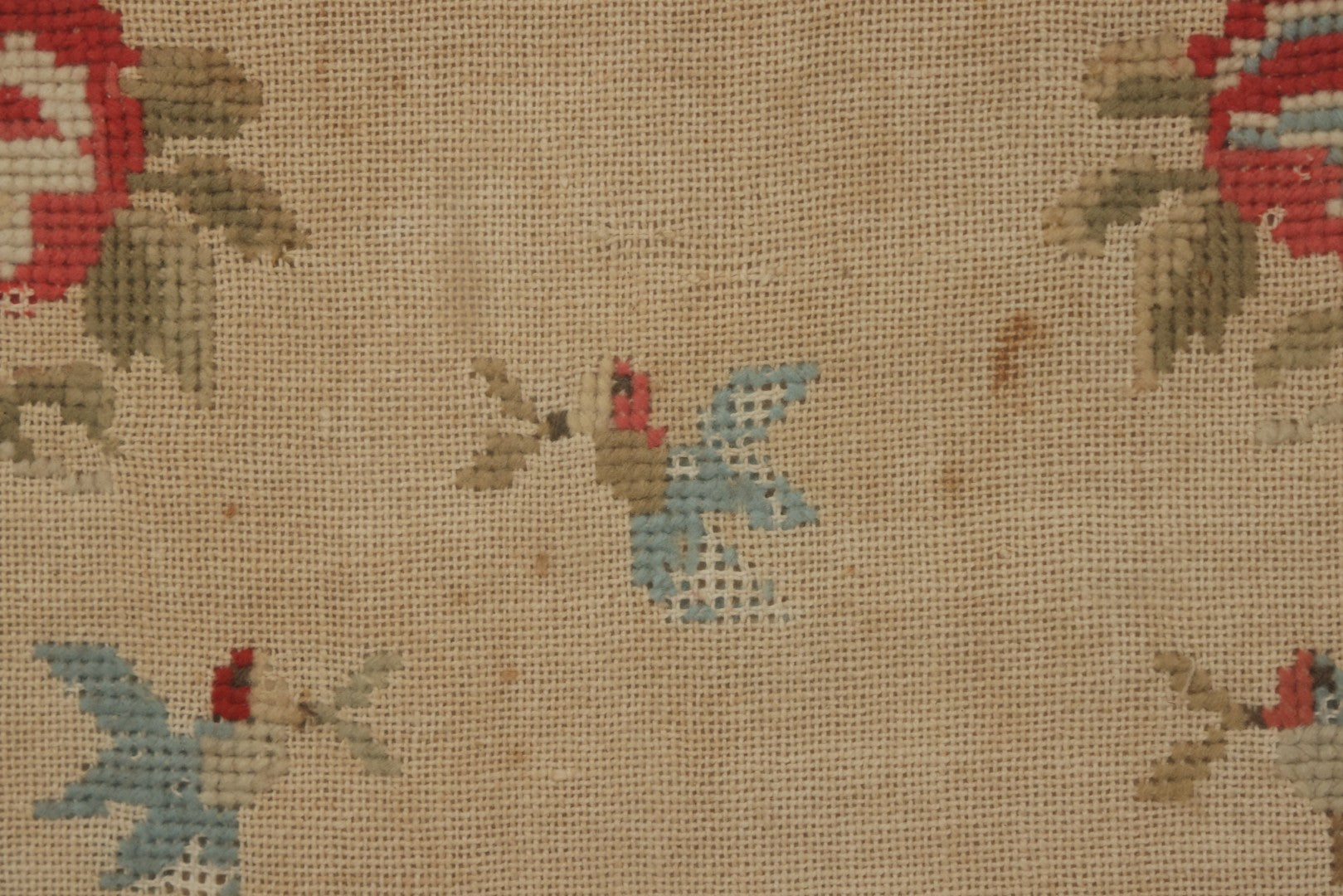 Lot 001 - Antique Mid-19th Century Needlepoint Sampler Of A Girl In A Country Setting, Signed Sarah Sykes (Pictured In Lot 002), 1846, 19-1/2" x 20"