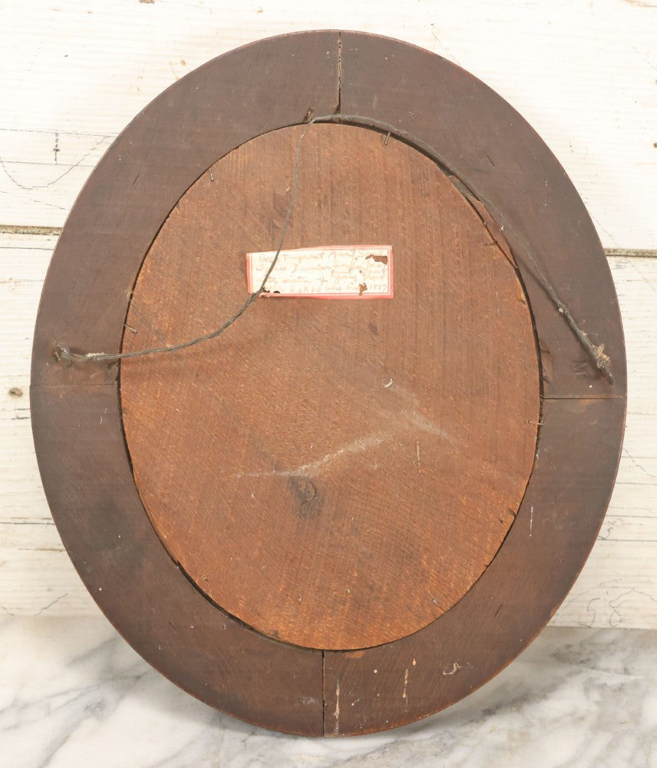 Lot 002 - Antique Full Plate Tintype Of Sarah Sykes (Artist Of Lot 001) In Oval Frame, 11-3/8" x 13-3/8" 