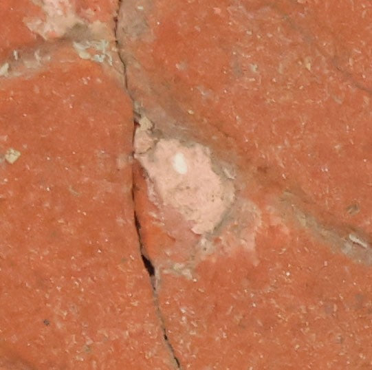 Lot 004 - Vintage Cast Terracotta Relief Family Grave Marker Plaque, Cerruti Family, With Cherubs On Either Side, Including Metal Brackets, Note Repairs, Heavy Damage, 19" x 19-7/8"