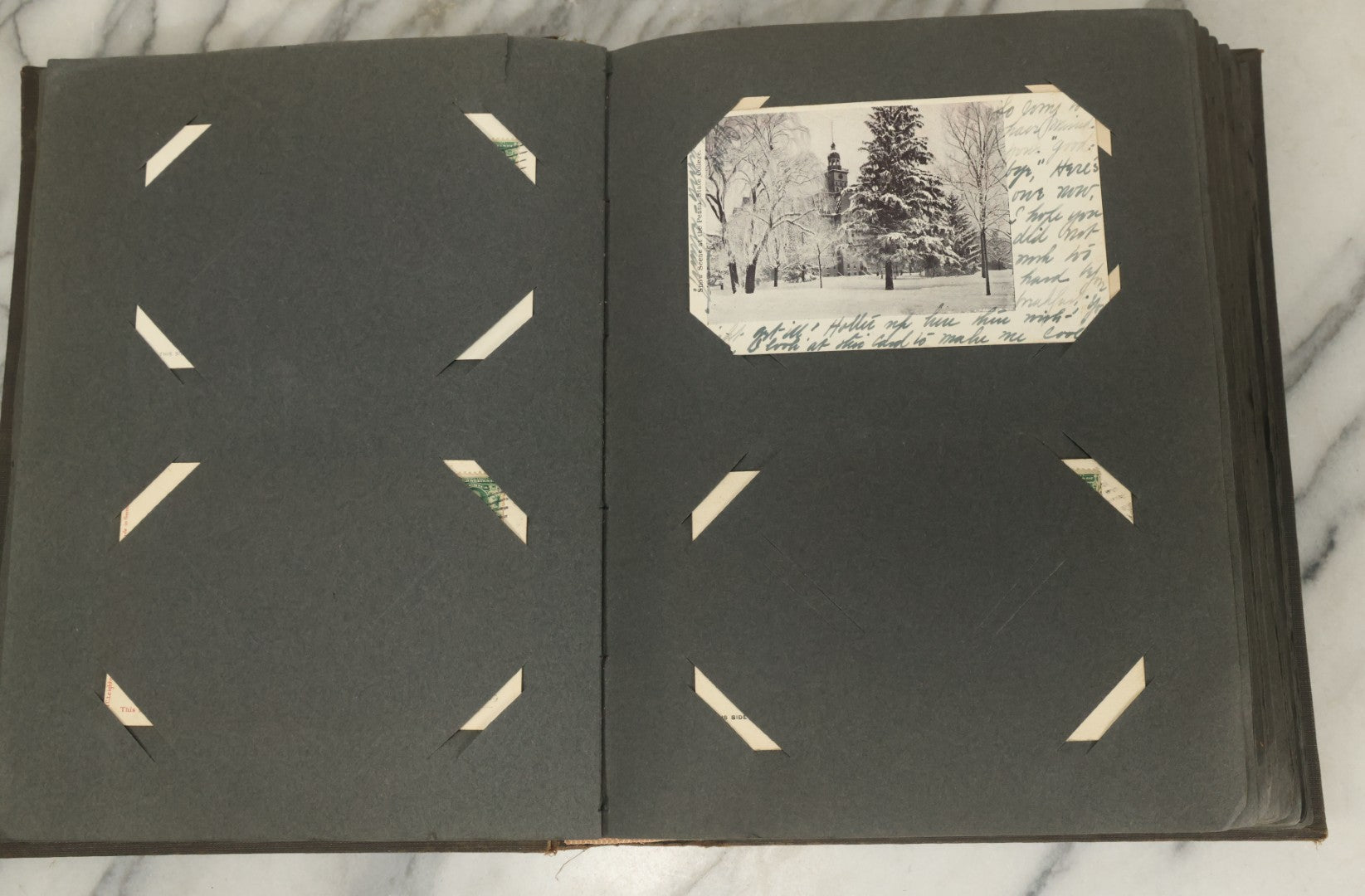 Lot 118 - Large Antique Postcard Album With 125+ Antique Postcards, Mostly Relating To Locations, Landmarks, Including Old Orchard Beach, Maine, Dartmouth College, New Hampshire, Other New England Scenes, All Postcards Pictured