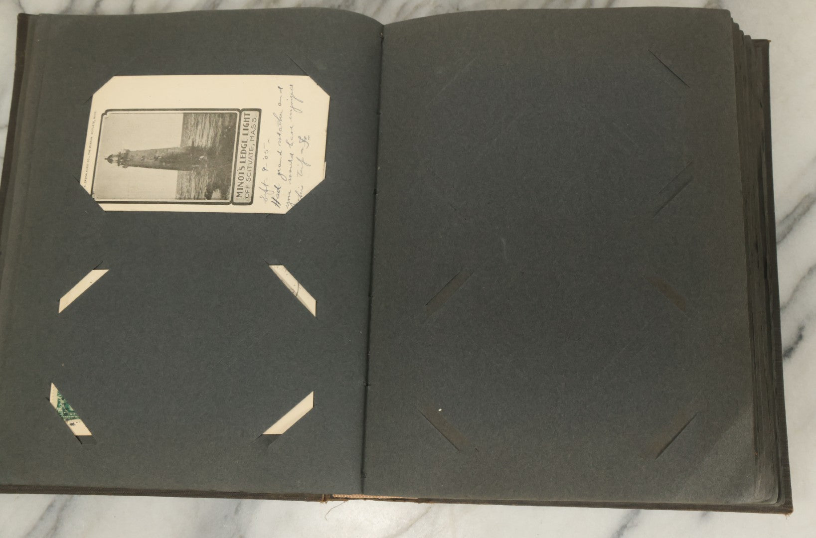 Lot 118 - Large Antique Postcard Album With 125+ Antique Postcards, Mostly Relating To Locations, Landmarks, Including Old Orchard Beach, Maine, Dartmouth College, New Hampshire, Other New England Scenes, All Postcards Pictured