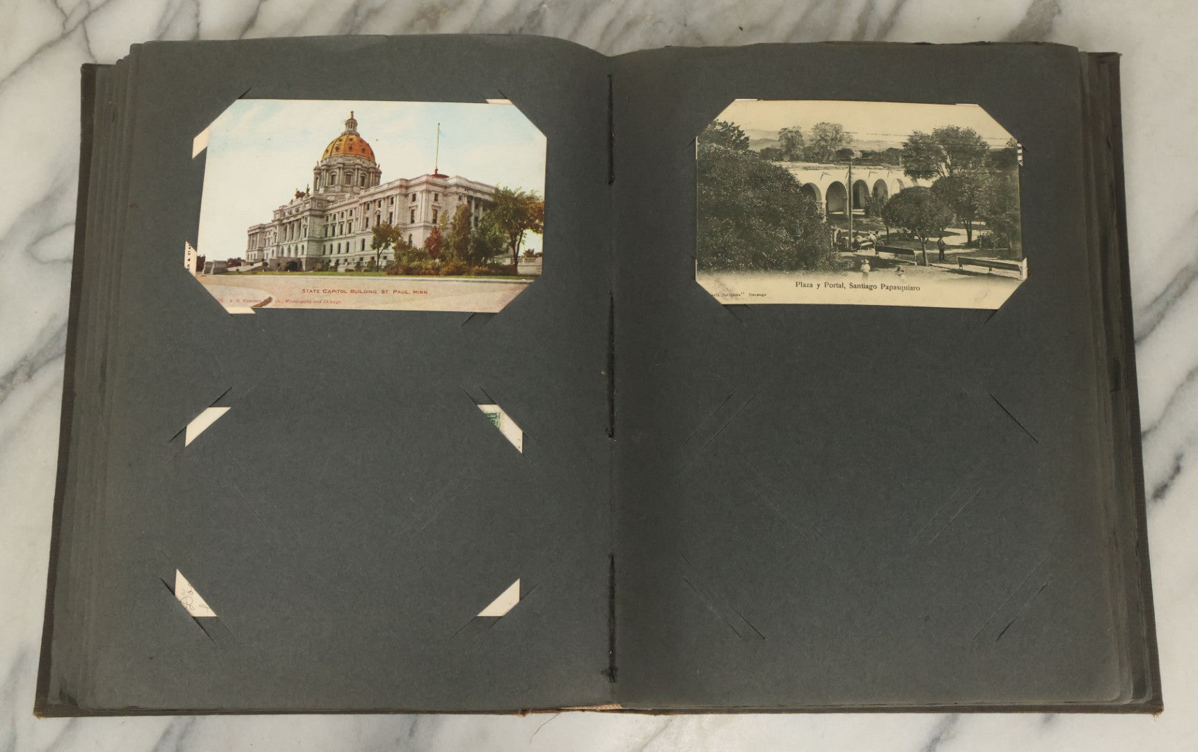 Lot 118 - Large Antique Postcard Album With 125+ Antique Postcards, Mostly Relating To Locations, Landmarks, Including Old Orchard Beach, Maine, Dartmouth College, New Hampshire, Other New England Scenes, All Postcards Pictured