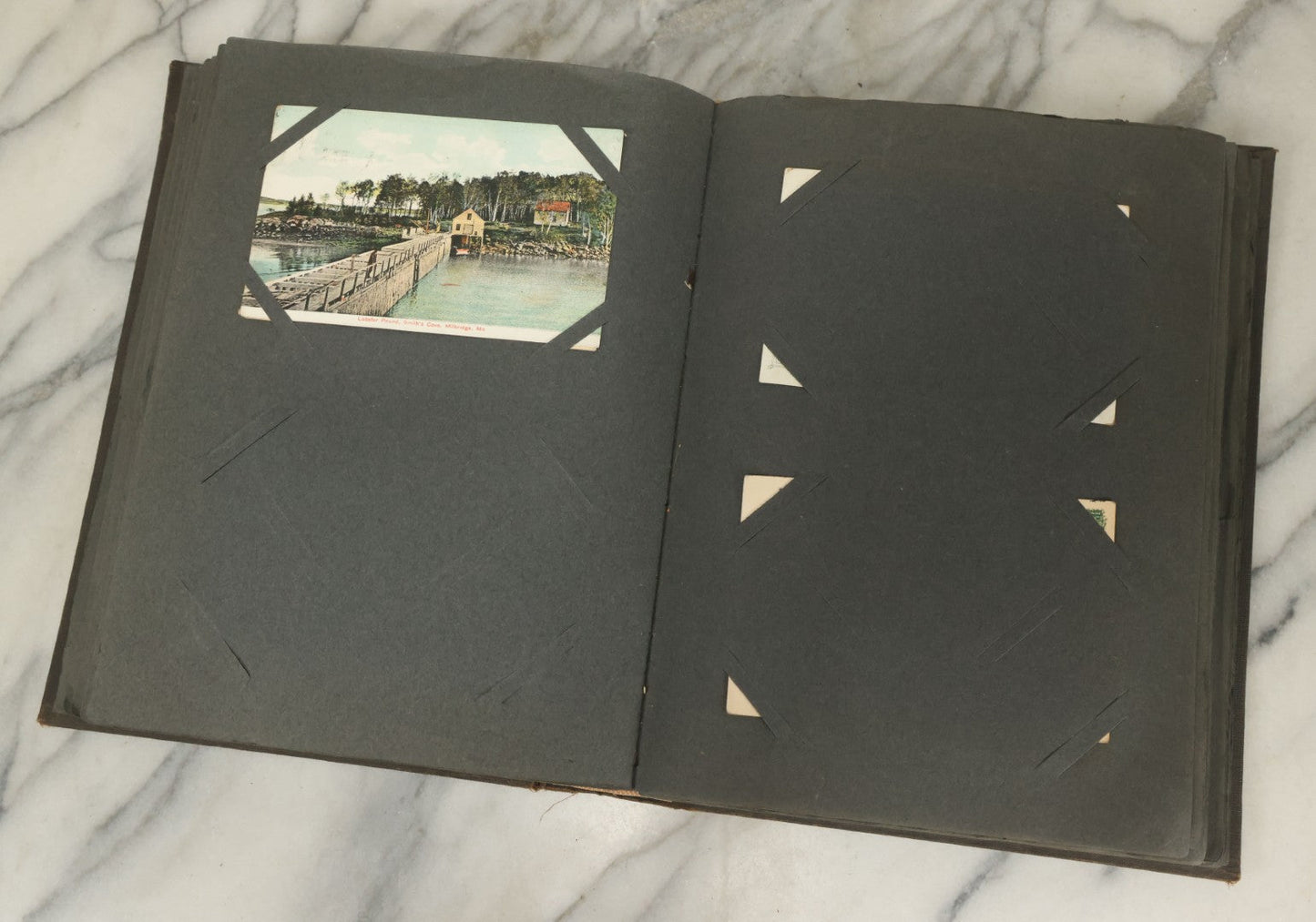 Lot 118 - Large Antique Postcard Album With 125+ Antique Postcards, Mostly Relating To Locations, Landmarks, Including Old Orchard Beach, Maine, Dartmouth College, New Hampshire, Other New England Scenes, All Postcards Pictured
