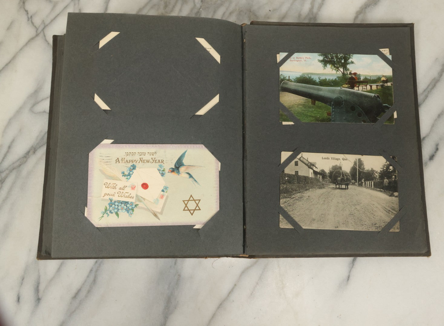 Lot 118 - Large Antique Postcard Album With 125+ Antique Postcards, Mostly Relating To Locations, Landmarks, Including Old Orchard Beach, Maine, Dartmouth College, New Hampshire, Other New England Scenes, All Postcards Pictured