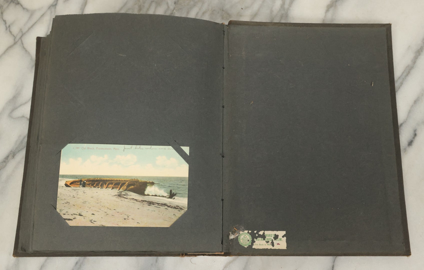 Lot 118 - Large Antique Postcard Album With 125+ Antique Postcards, Mostly Relating To Locations, Landmarks, Including Old Orchard Beach, Maine, Dartmouth College, New Hampshire, Other New England Scenes, All Postcards Pictured