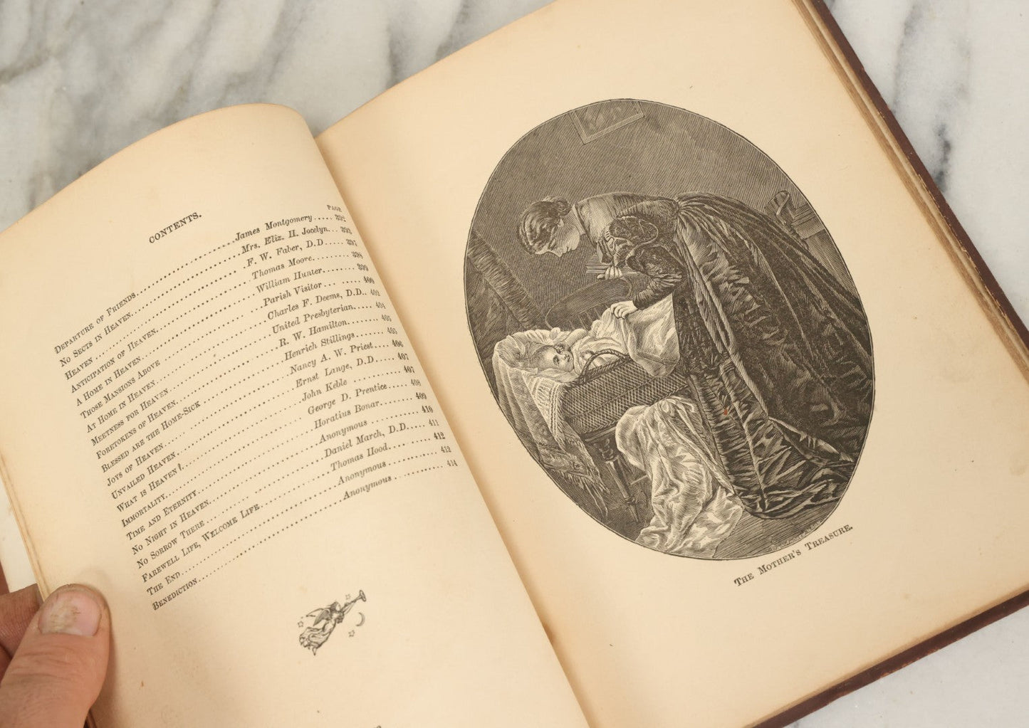 Lot 121 - "Golden Thoughts On Mother, Home, And Heaven From Poetic Prose And Literature" Antique Illustrated Book, E.B. Treat Publisher, New York, 1878