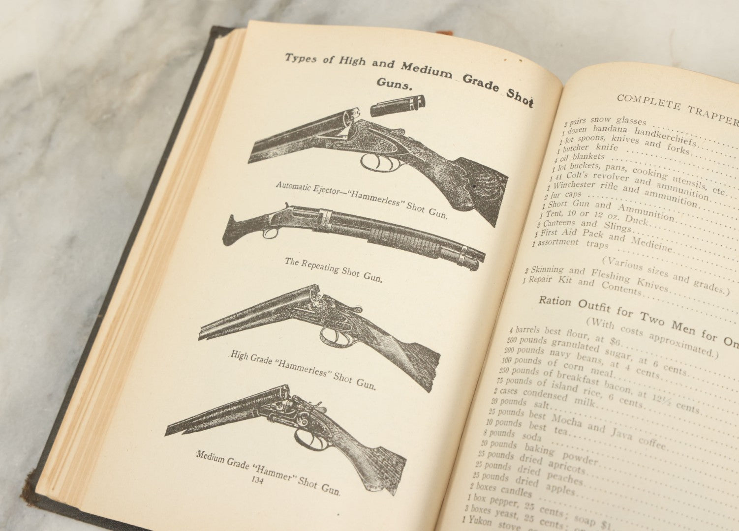 Lot 122 - "Buzzacott's Masterpiece Or The Complete Hunters', Trappers', And Campers' Library Of Valuable Information" Antique Book With Photos By "Buzzacott," Mcmains & Meyer Publishers, 1913