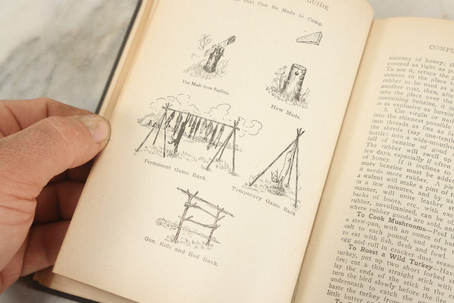 Lot 122 - "Buzzacott's Masterpiece Or The Complete Hunters', Trappers', And Campers' Library Of Valuable Information" Antique Book With Photos By "Buzzacott," Mcmains & Meyer Publishers, 1913