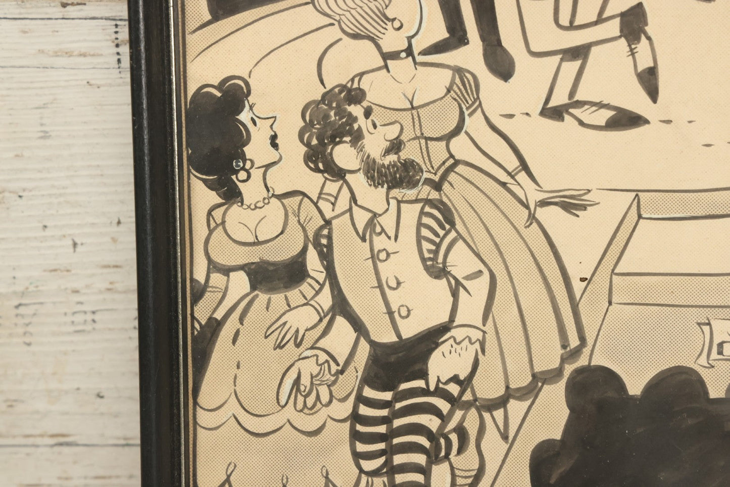 Lot 131 - Vintage Hand Drawn Original Political Cartoon Lampooning Maryland Politics, Featuring The Likenesses Of Governor J. Millard Tawes, Daniel Brewster, John A. Small, Thomas B. Miller, And John K. Bos, Circa 1960s, In Frame, 11-3/4" x 14-5/8"