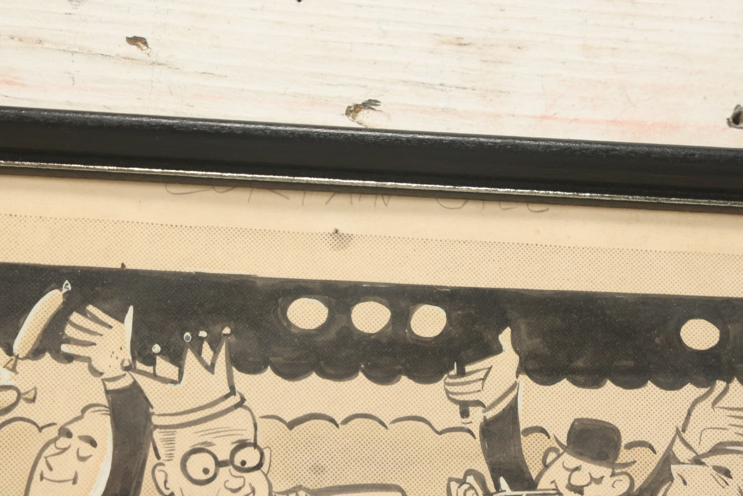 Lot 131 - Vintage Hand Drawn Original Political Cartoon Lampooning Maryland Politics, Featuring The Likenesses Of Governor J. Millard Tawes, Daniel Brewster, John A. Small, Thomas B. Miller, And John K. Bos, Circa 1960s, In Frame, 11-3/4" x 14-5/8"