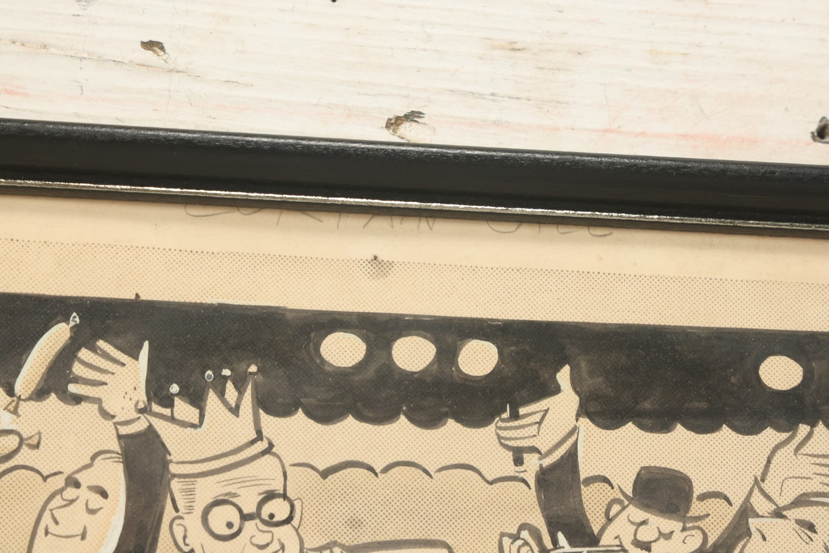 Lot 131 - Vintage Hand Drawn Original Political Cartoon Lampooning Maryland Politics, Featuring The Likenesses Of Governor J. Millard Tawes, Daniel Brewster, John A. Small, Thomas B. Miller, And John K. Bos, Circa 1960s, In Frame, 11-3/4" x 14-5/8"