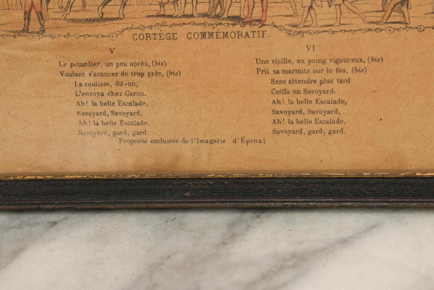 Lot 132 - Antique Hand Colored Historical Print Depicting The Geneva Escalade Attack Of 1602, By Imagerie D'Épinal Printing House, France