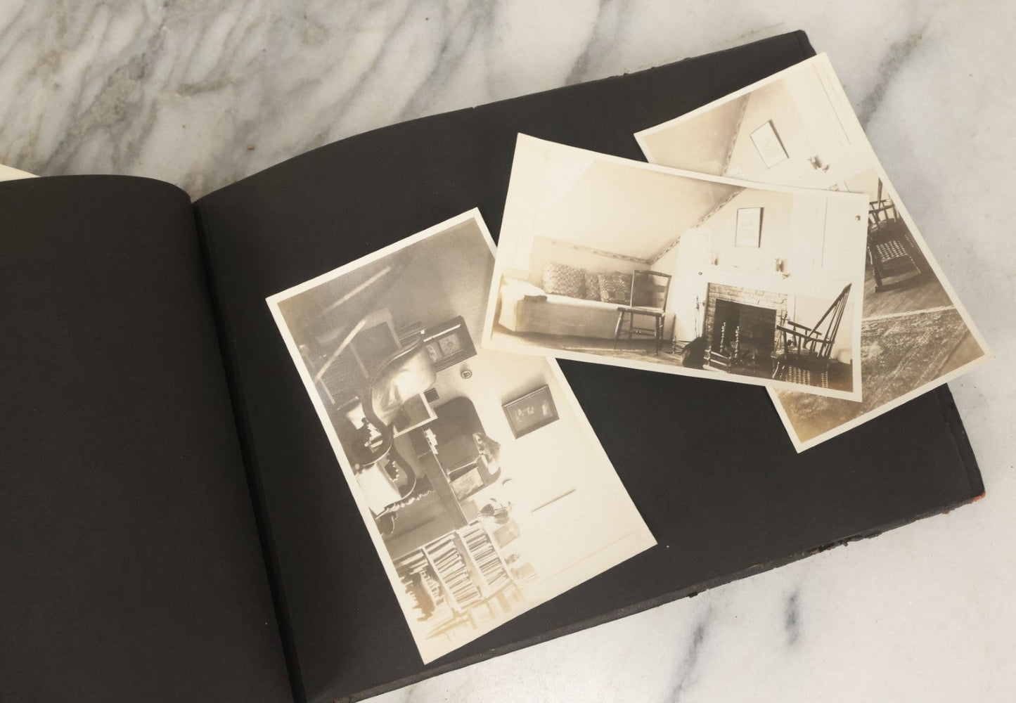Lot 136 - Antique Black Photo Album With Detached Cover And Many Snapshot Photographs Of A Trip To Europe, Italy, Etc., Including Photos Of Ruins, Circa 1920s (All Pages Pictured) 