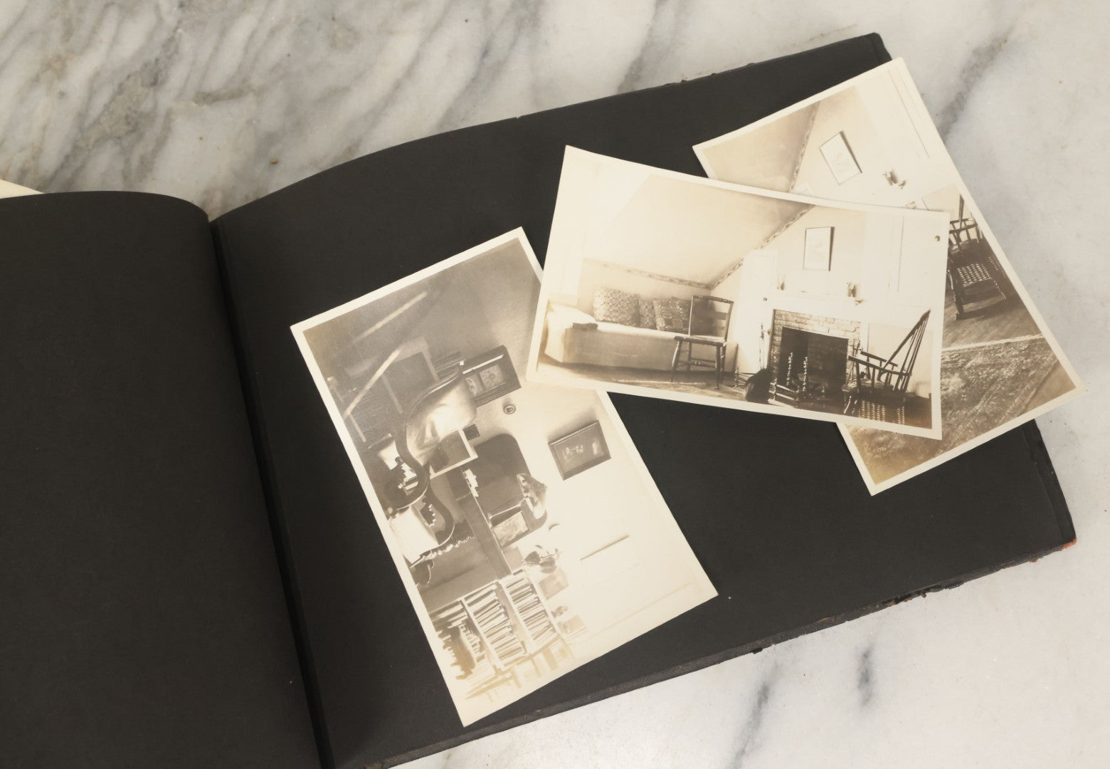 Lot 136 - Antique Black Photo Album With Detached Cover And Many Snapshot Photographs Of A Trip To Europe, Italy, Etc., Including Photos Of Ruins, Circa 1920s (All Pages Pictured) 