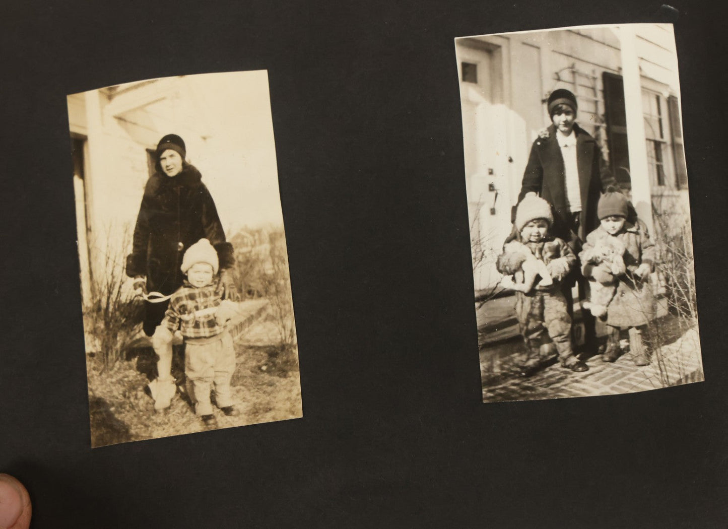 Lot 137 - Vintage Photo Album With Boat On Cover With Photos Of A Young Toddler Boy At Play, With Family, Etc., Including Photos With Military Officer, Circa 1930s - 1940s (All Pages Pictured)