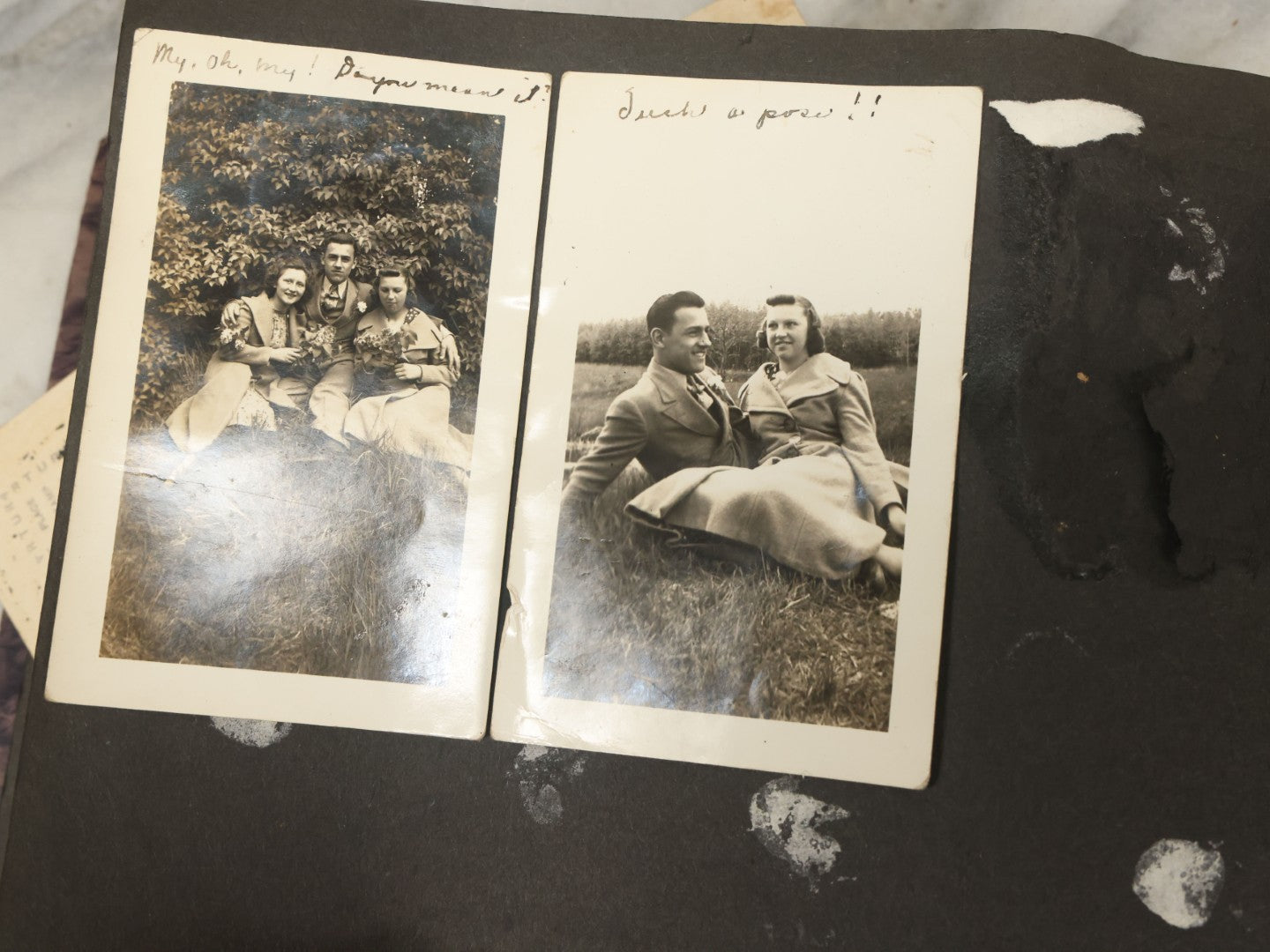 Lot 138 - Antique Brown Photo Album With Mostly Real Photo Postcards R.P.P.C. And Cyanotypes, Including First Communion Photos And More (All Pages Pictured)