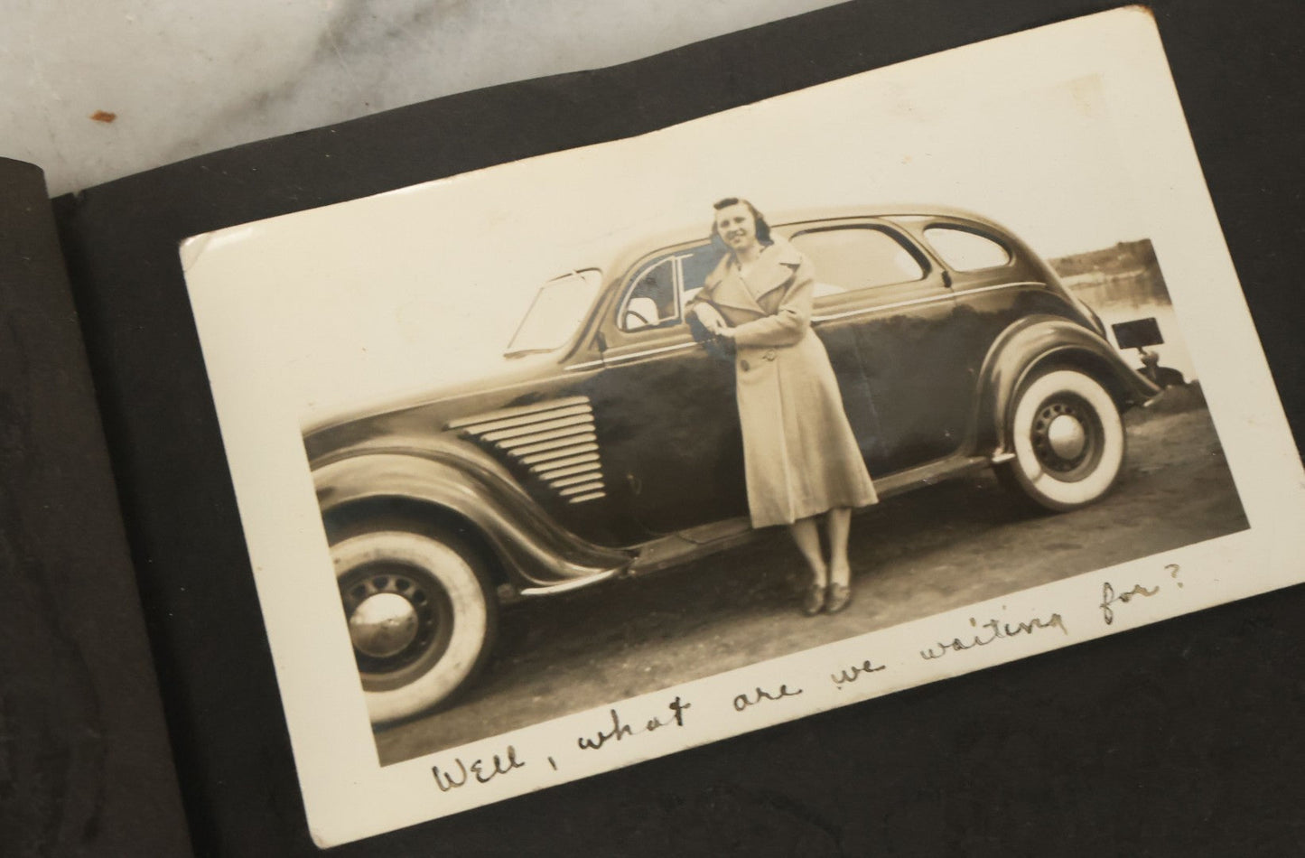 Lot 138 - Antique Brown Photo Album With Mostly Real Photo Postcards R.P.P.C. And Cyanotypes, Including First Communion Photos And More (All Pages Pictured)