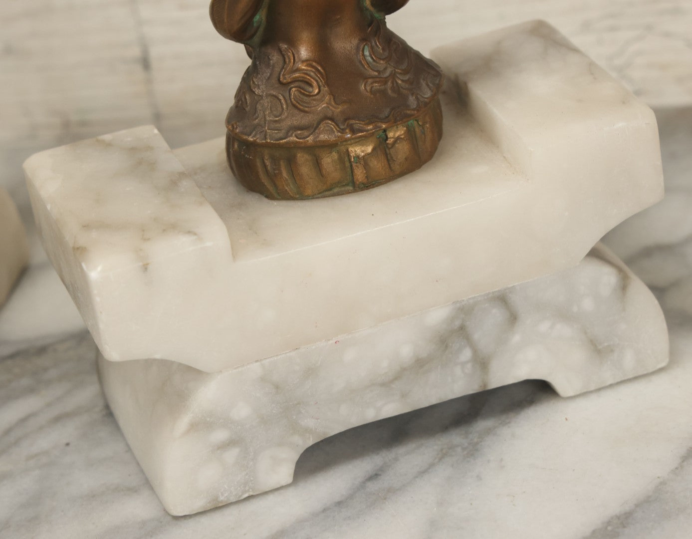 Lot 009 - Pair Of Art Deco Figural Pierrot Bookends, Cast Metal With Marble Bases, Sitting Clown Design