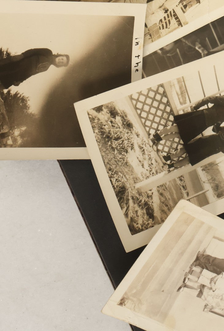 Lot 138 - Antique Brown Photo Album With Mostly Real Photo Postcards R.P.P.C. And Cyanotypes, Including First Communion Photos And More (All Pages Pictured)