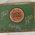 Lot 140 - Vintage Lucky Strike "Flat Fifties" Cigarette Tin Lithograph Advertising Tin, Note Wear