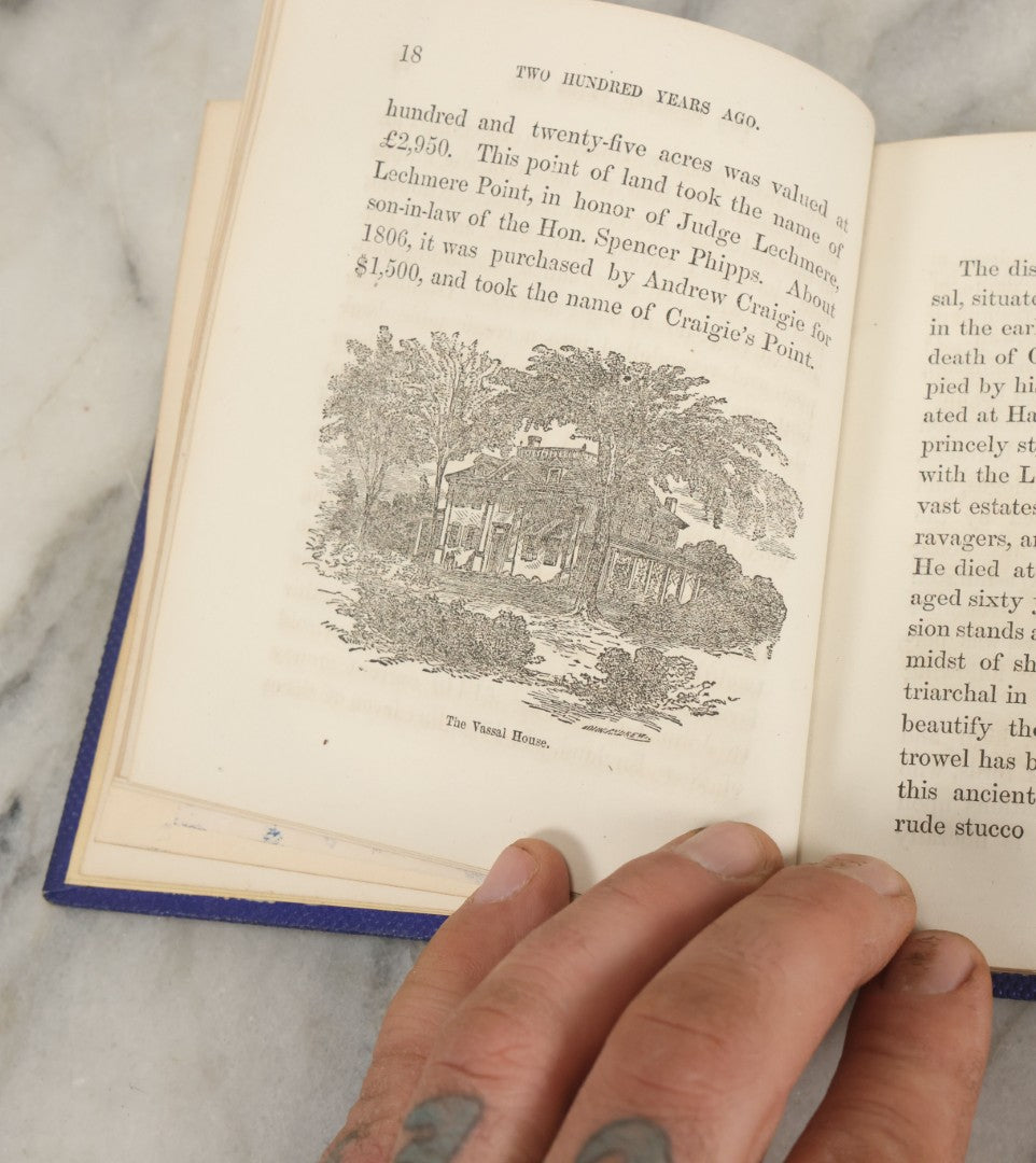 Lot 150 - "Two Hundred Years Ago; Or, A Brief History Of Cambridgeport And East Cambridge, With Notices Of Some Of The Early Settlers" Antique Gift Book By S.S.S., Otis Clapp Publisher, Boston 1859