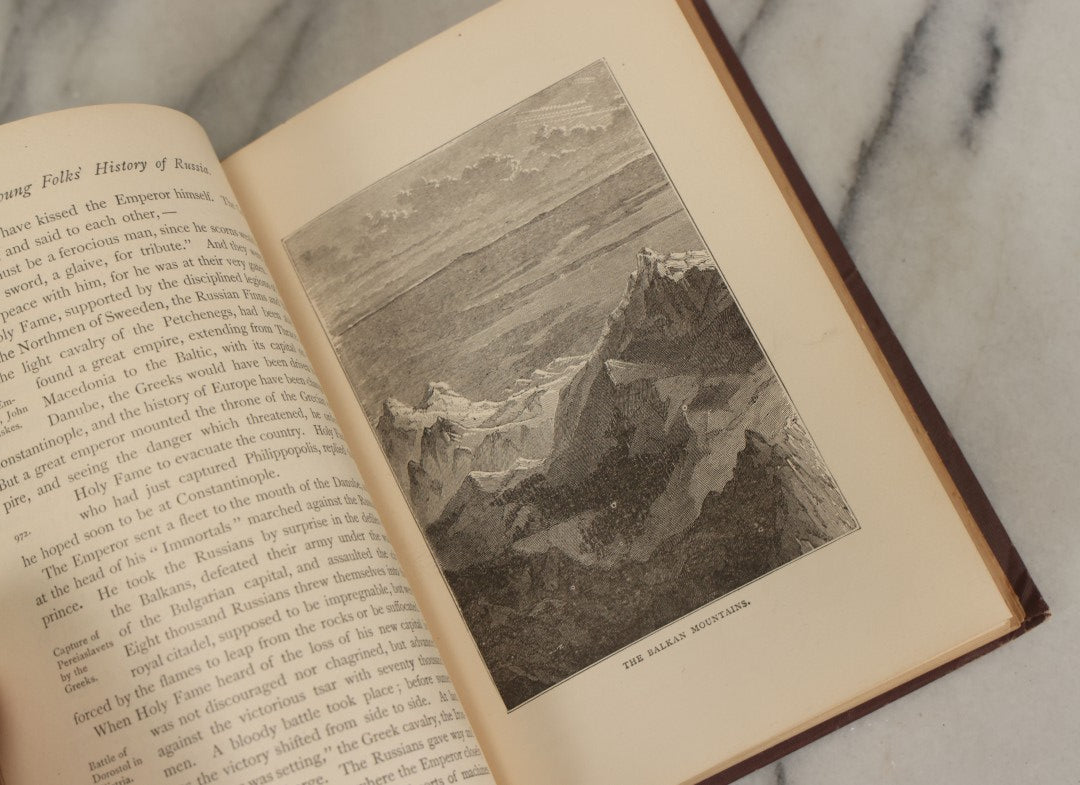 Lot 151 - "Young Folks History Of Russia" Antique Book By Nathan Haskell Dole, Illustrated By More Than One Hundred Engravings, Estes And Lauriat Publishers, Boston, 1883